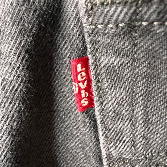 Levis Jeans Womens Size 27 Black '94 Baggy Wide Leg 100% Cotton Comfort - Picture 12 of 16